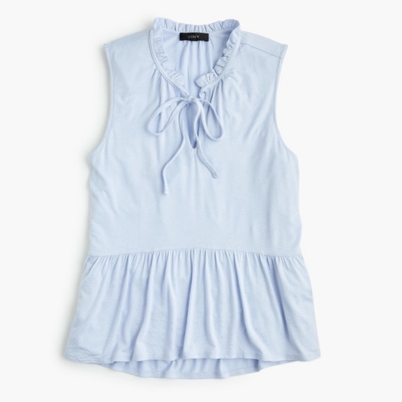 J. Crew Tops - NWT! J.Crew Ruffle Trim Tie Front Peplum Top